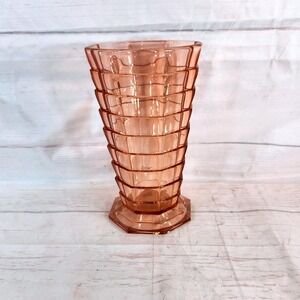 Indiana Glass Tea Room Pattern Vase Vintage Depression Glass